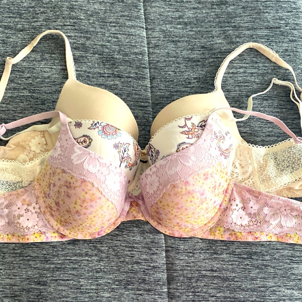 Floral Bras x3 all size 36B